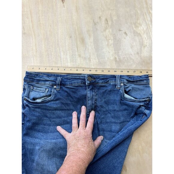 Kut From The Kloth 18w High Rise Ankle Straight Leg Cuffed Medium Wash - Picture 6 of 6